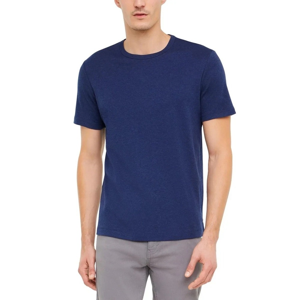 Banana Republic Mens Luxe Touch Tee Navy Blue Crew Neck T-Shirt Size Medium New